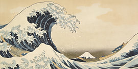 Japanische Wellen im Panorama von FRESH Fine Art