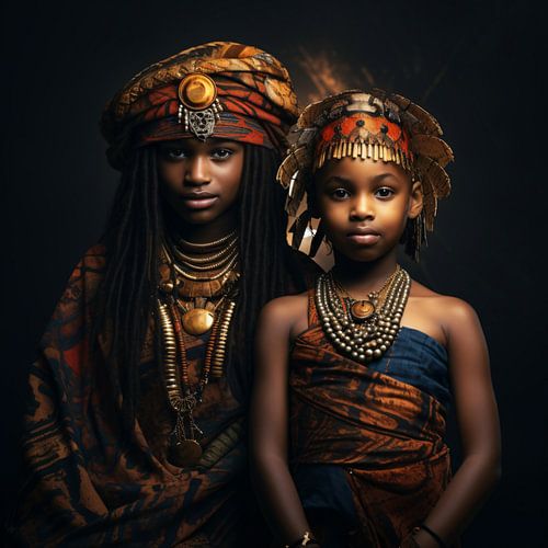 Afrikaanse Jeugd uit Stam Canvas