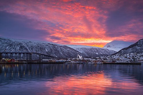 Sonnenaufgang in Tromso, Norwegen