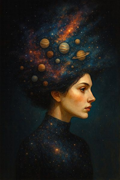Portrait - Elle était un univers par Moonheart Artworks