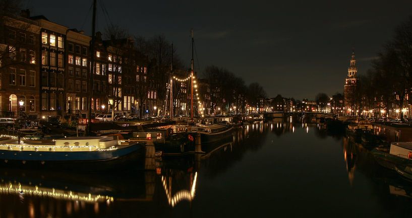 Amsterdam Waalseilandgracht avec Montelbaanstoren par FotoBob