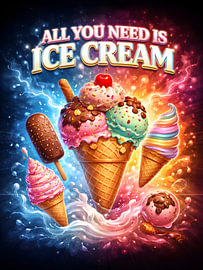 Glace rétro vintage sur Art Bloom