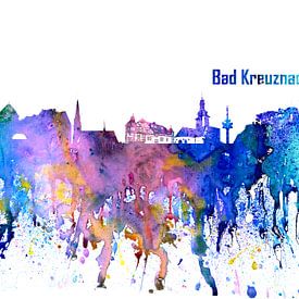 Bad Kreuznach Duitsland Impressionistische Skyline Splash van Markus Bleichner