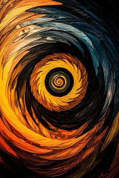 Abstracte dynamische spiraalvorm van Art & Soul Creations