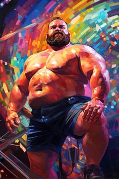 Dansende sterke man van BEARpictureart