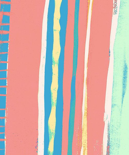 Stripe 2 Effect Pink Vertical by Claudia Gründler