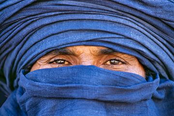 Algerien, in der Nähe von Djanet, Wüste Sahara.  Tuareg-Mann. Porträt.