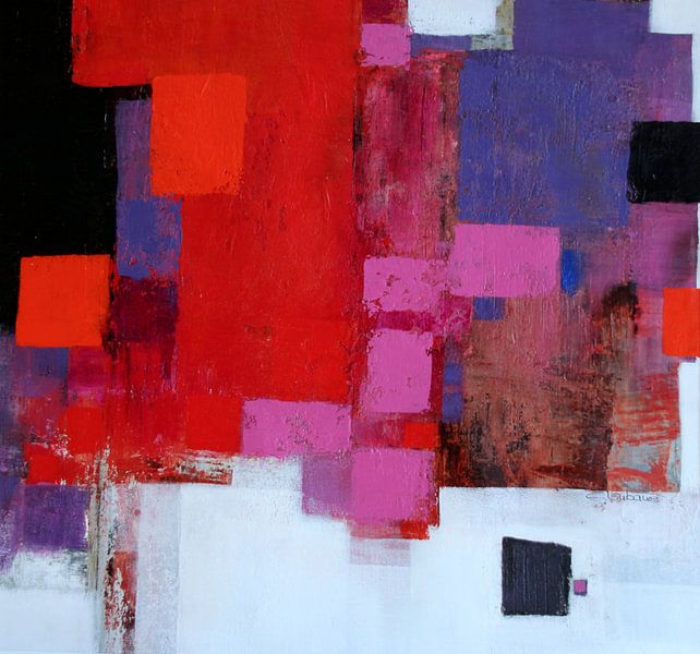 Abstrakt Nr.78 (Rot-Rosa) von Claudia Neubauer
