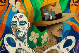 Popart portraits-headgear by Ton Kuijpers