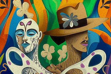Popart portraits-headgear by Ton Kuijpers