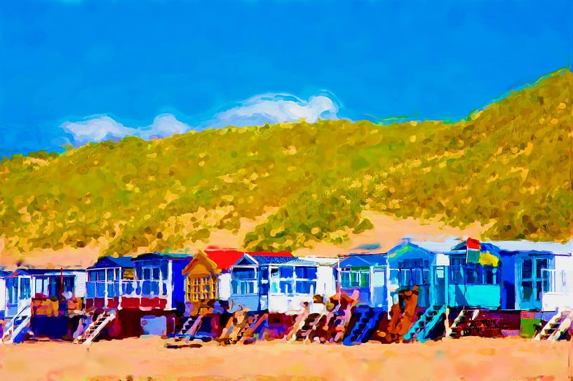 strandhuisjes van Frans Van der Kuil