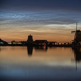 Luminous night clouds over Zaanse Schans by Jeroen de Jongh Photography