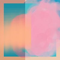 Pop of color. Neon and pastel abstract art in  blue, pink, salmon