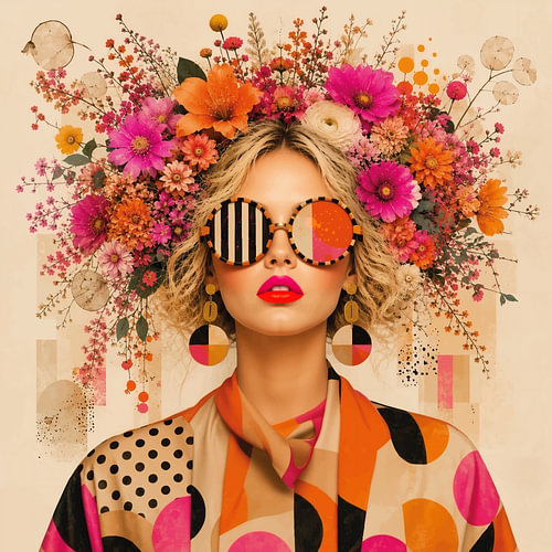 Colour therapy | Surrealistic floral portrait by Mirjam Duizendstra