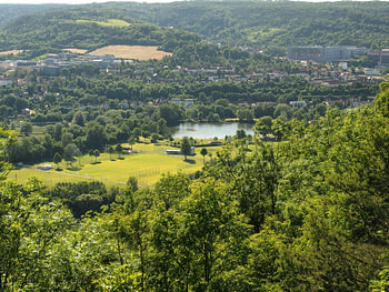 Vue de Kernbergen sur la Thuringe et les environs de Jena
