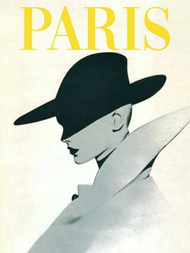 Paris, model with hat. van Franka Poulain
