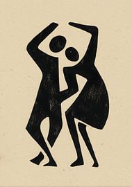 Tanzende Figuren Schwarzweiß von Niklas Maximilian