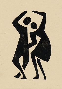 Dansende figuren zwart-wit van Niklas Maximilian