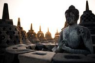Borobudur bij zonsopkomst (Midden-Java, Indonesië) van Martijn Smeets thumbnail