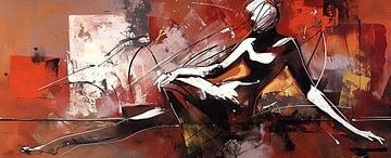 Rhythmic Escape van Abstract Schilderij