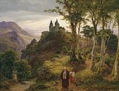 Romantisch landschap met kloostercomplex, Karl Friedrich Lessing van Meesterlijcke Meesters thumbnail