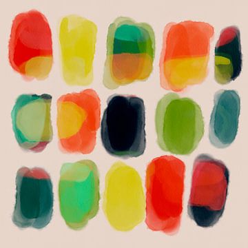 Abstract kleurenspel van Ana Rut Bre