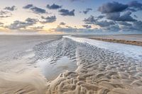Sand structures North Sea beach Terschelling