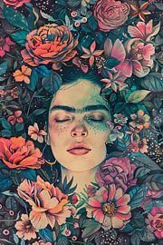 Manifeste floral de Frida sur Poster Art Shop