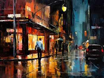 Regnerischer Stadtabend