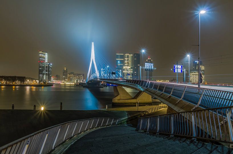 Le pont Erasmus à Rotterdam par MS Fotografie | Marc van der Stelt