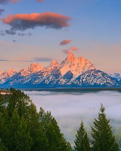 Zonsopkomst bij de Snake River Overlook van Henk Meijer Photography