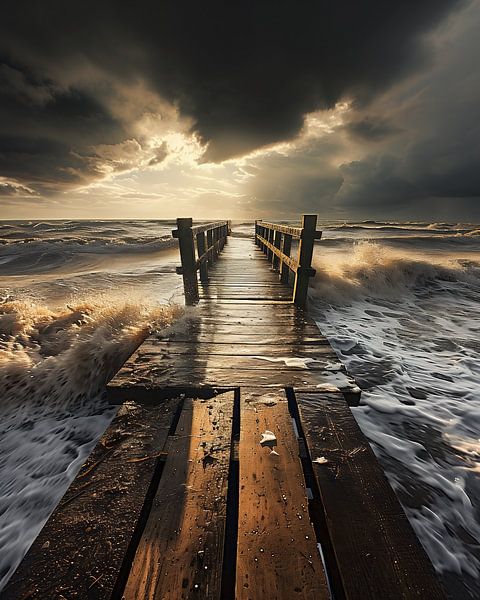 Dramatische Stimmung an der Küste von fernlichtsicht