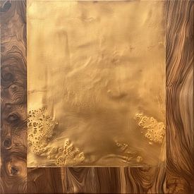 Gouden Harmonie met Tropisch Hout van Surreal Media