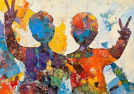 Zwei Figuren zusammen von Kunst Laune