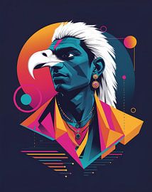 Man-eagle hybrid abstraction by Liona Toussaint
