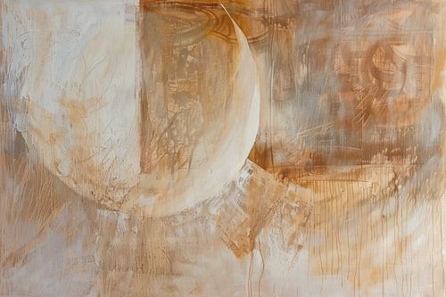 Abstract Aardetinten en Textuur - Rustige Moderne Kunst