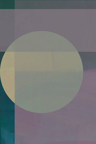 Modernes Abstraktes in Grün und Rosa