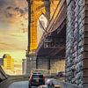 Yellow Cab Brooklyn bridge van John van den Heuvel