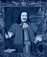 Michiel de Ruyter in delftware
