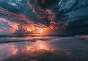 Gewitter über dem Indischen Ozean