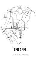 Ter Apel (Groningen) | Landkaart | Zwart-wit