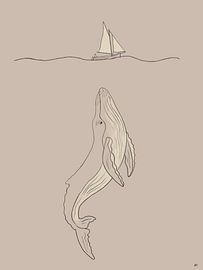 Jonas et la baleine, art biblique, art religieux. sur Hella Maas