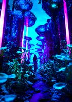 Woman the jungle blue