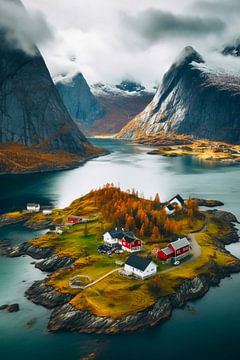 Lofoten Norvège paysage sur haroulita