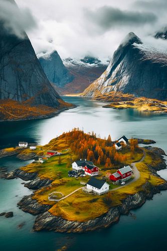 Landschap Lofoten Noorwegen