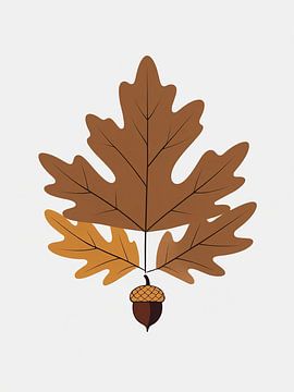 Oak Leaf with Acorn