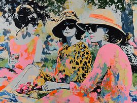 Champagner im Garten von Cats & Dotz