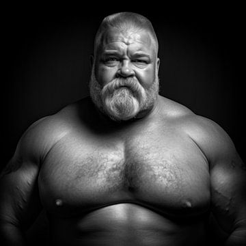 Sterkman portret van BEARpictureart
