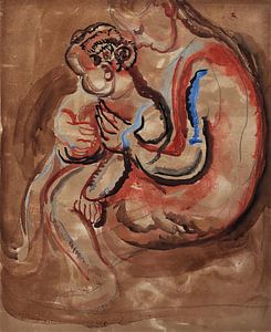 Frances Hodgkins  - Untitled [Mother and child] (circa 1924)