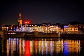 Maastricht by night, Cörversplein en Sint Servaasbrug van Carola Schellekens